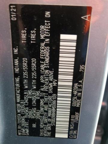 2021 TOYOTA HIGHLANDER - 5TDDZRBH8MS086109