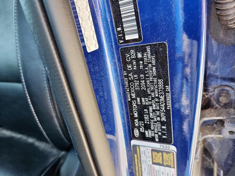 2021 KIA FORTE EX 3KPF54AD3ME373888