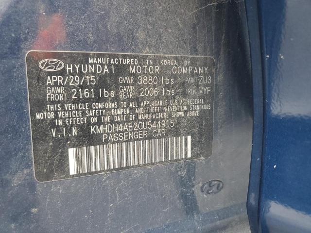 2016 HYUNDAI ELANTRA SE - KMHDH4AE2GU544915