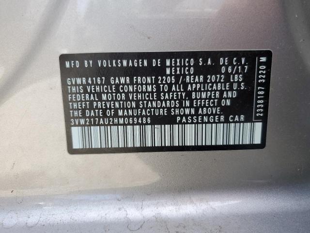 2017 VOLKSWAGEN GOLF S 3VW217AU2HM069486