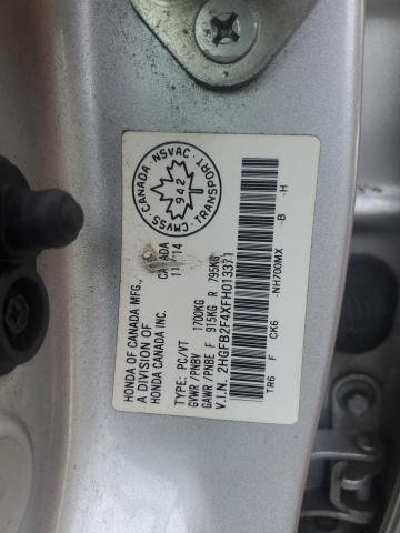 2015 HONDA CIVIC LX 2HGFB2F4XFH013371
