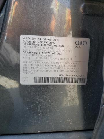 2015 AUDI Q5 PREMIUM - WA1LFAFP2FA123351