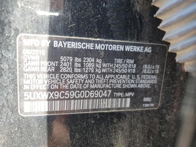 2016 BMW X3 XDRIVE2 5UXWX9C59G0D69047