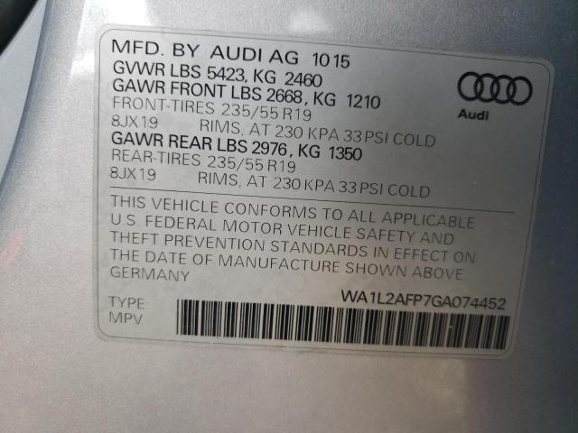 2016 AUDI Q5 PREMIUM - WA1L2AFP7GA074452