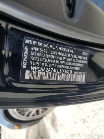 2020 PORSCHE PANAMERA B WP0AA2A74LL100419