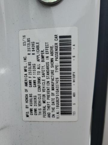 2016 ACURA TLX TECH 19UUB2F51GA007426
