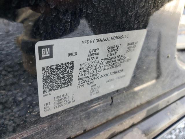 2019 CHEVROLET TRAVERSE L 1GNERFKWXKJ159418