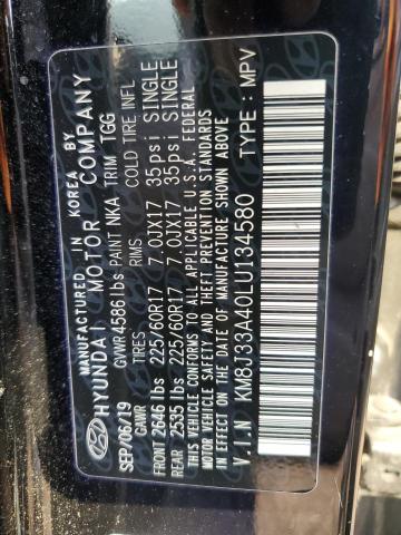 2020 HYUNDAI TUCSON LIM KM8J33A40LU134580
