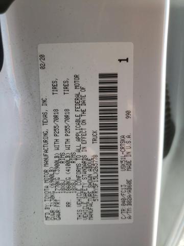 2020 TOYOTA TUNDRA DOU 5TFRY5F15LX265778