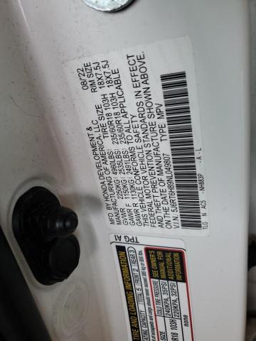 2022 HONDA CR-V EXL 5J6RT6H89NL049807