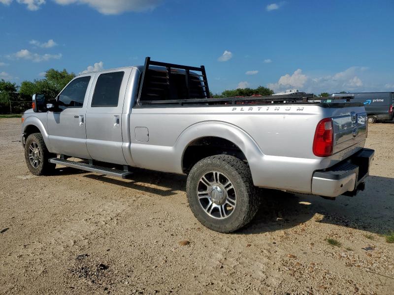 FORD F350 SUPER 2015 silver crew pic diesel 1FT8W3BT0FEC37240 photo #3