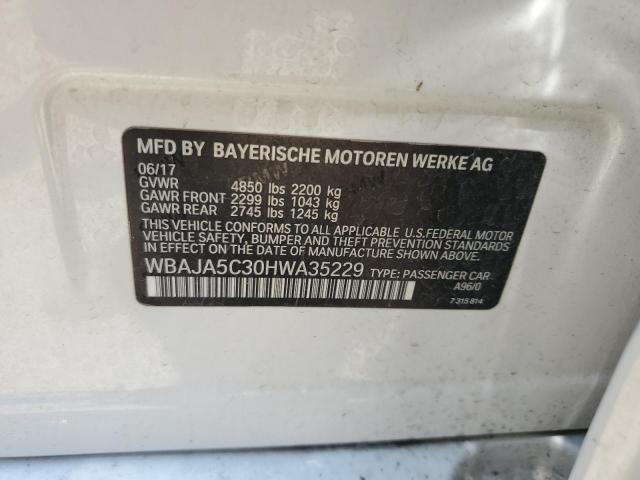 2017 BMW 530 I WBAJA5C30HWA35229