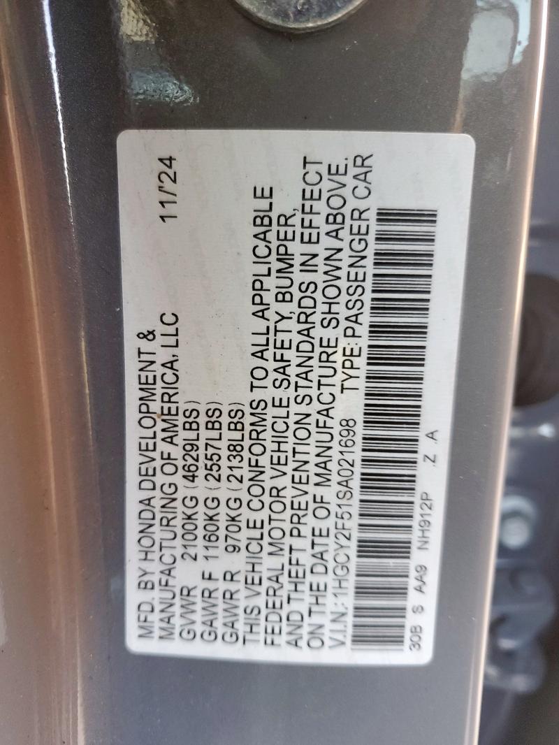 2025 HONDA ACCORD HYB 1HGCY2F51SA021698