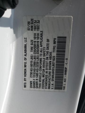 2020 HONDA ODYSSEY EL 5FNRL6H91LB071623