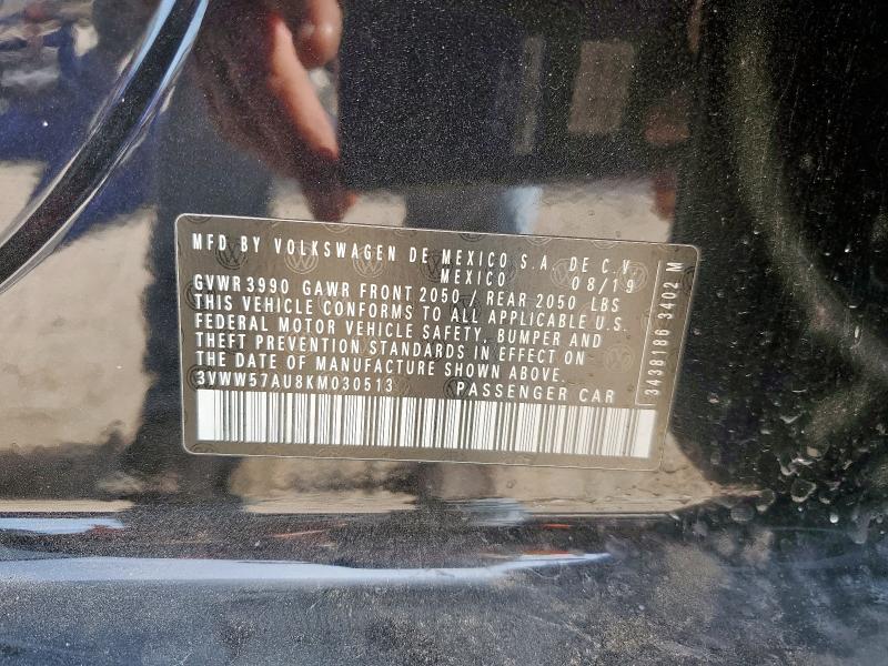 2019 VOLKSWAGEN GOLF S 3VWW57AU8KM030513