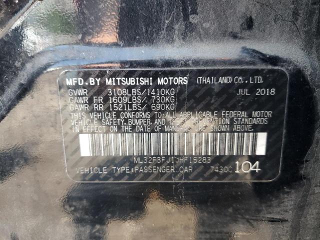 2018 MITSUBISHI MIRAGE ML32F3FJ1JHF15283
