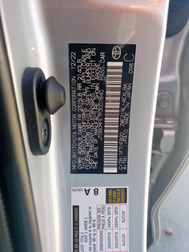 2023 TOYOTA COROLLA LE - JTDBCMFE7P3007840