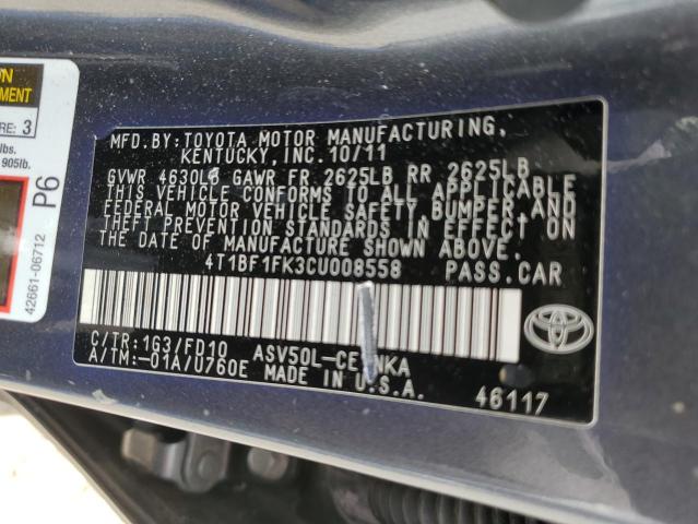 2012 TOYOTA CAMRY BASE - 4T1BF1FK3CU008558