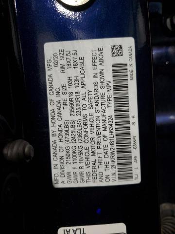 2020 HONDA CR-V EXL 2HKRW2H81LH634324