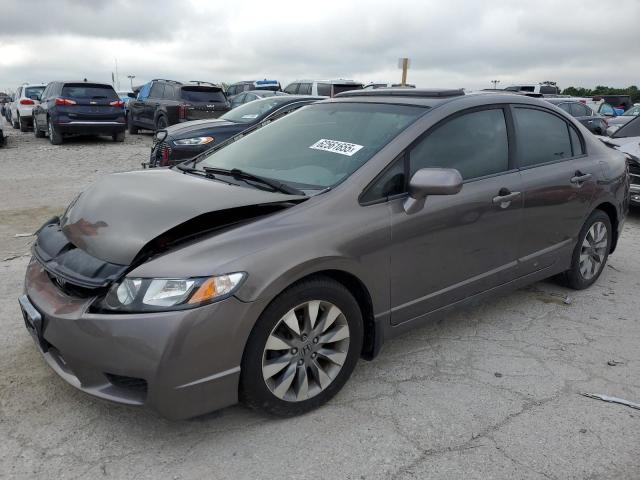 HONDA CIVIC EX 2009 tan  gas 1HGFA16899L026474 photo #1