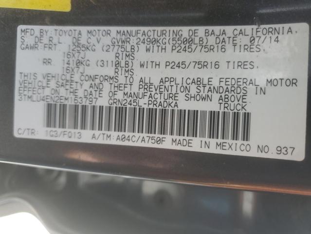 3tmlu4en2em163797 - 2014 Toyota tacoma double cab - #61078805