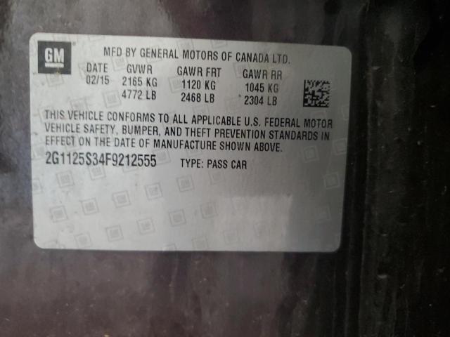 2015 CHEVROLET IMPALA LT 2G1125S34F9212555
