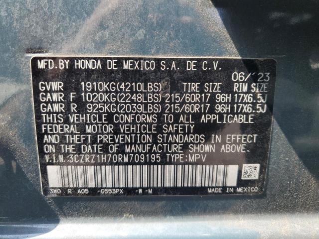 2024 HONDA HR-V EXL 3CZRZ1H70RM709195