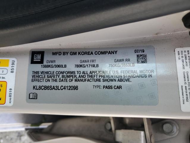 2020 CHEVROLET SPARK LS KL8CB6SA3LC412098
