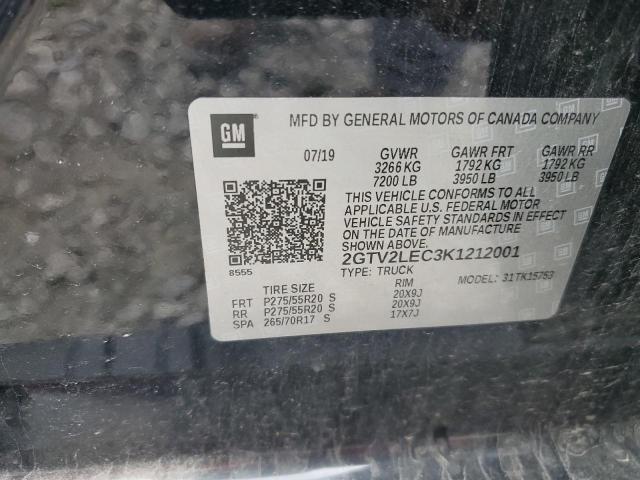 2019 GMC SIERRA LIM - 2GTV2LEC3K1212001