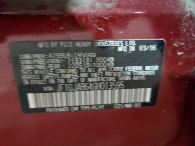 2016 SUBARU IMPREZA PR JF1GJAB64GH013595