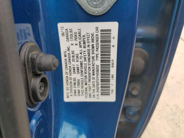 2015 HONDA CIVIC LX - 2HGFB2F51FH556052