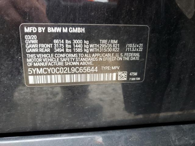 2020 BMW X6 M 5YMCY0C02L9C65644