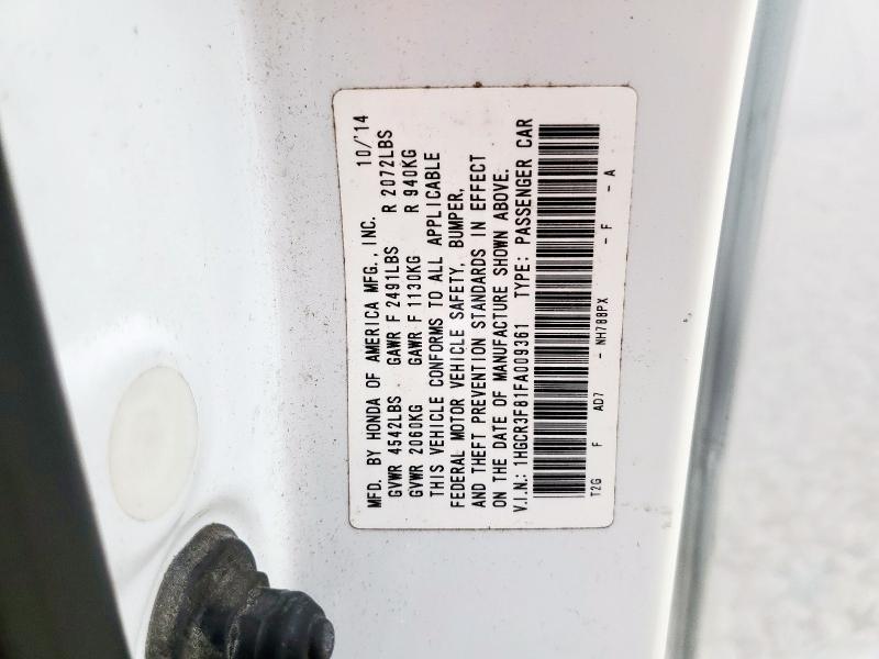 2015 HONDA ACCORD EXL - 1HGCR3F81FA009361