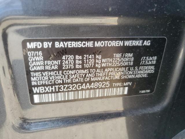 2016 BMW X1 XDRIVE2 - WBXHT3Z32G4A48925