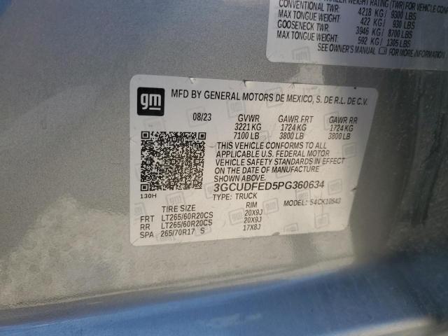 2023 CHEVROLET SILVERADO - 3GCUDFED5PG360634