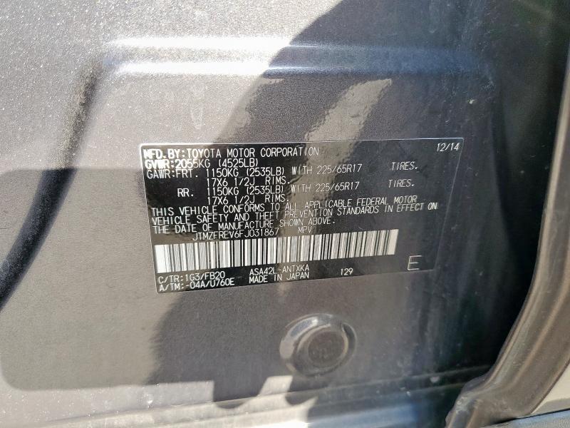2015 TOYOTA RAV4 LE - JTMZFREV6FJ031867