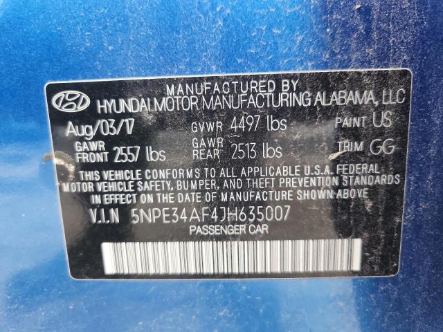 2018 HYUNDAI SONATA SPO 5NPE34AF4JH635007