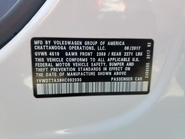 2017 VOLKSWAGEN PASSAT R-L - 1VWDT7A38HC082030