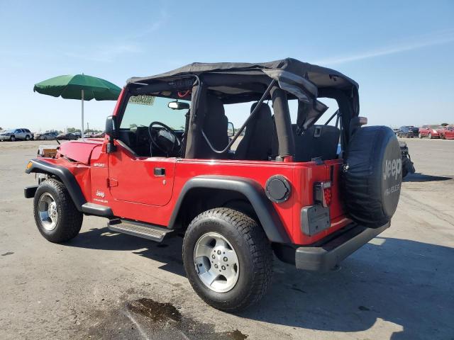 JEEP WRANGLER / 2003 red  gas 1J4FA49S33P302780 photo #3