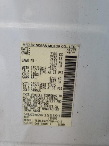 2017 NISSAN MURANO S 5N1AZ2MH2HN155391