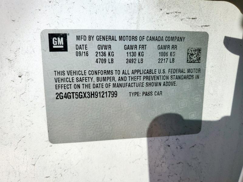 2017 BUICK REGAL GS 2G4GT5GX3H9121799
