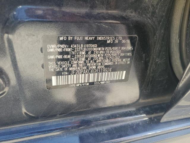 2016 SUBARU CROSSTREK JF2GPAKC4GH319924