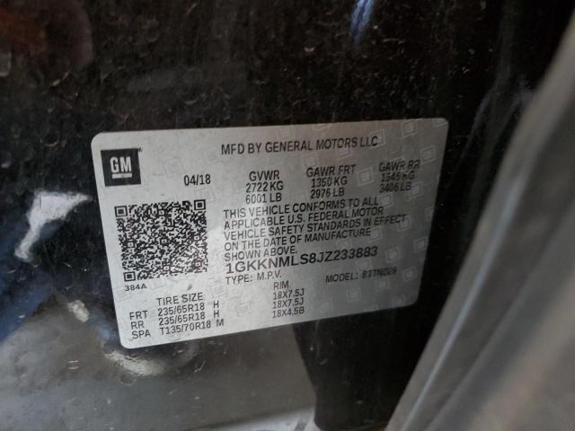 2018 GMC ACADIA SLT 1GKKNMLS8JZ233883