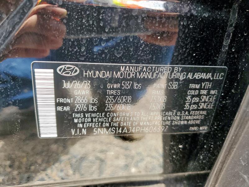 2023 HYUNDAI SANTA FE SE 5NMS14AJ4PH606397