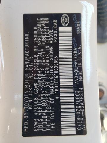 2015 TOYOTA AVALON HYB 4T1BD1EB6FU039895