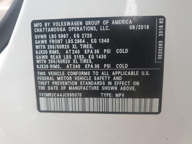2018 VOLKSWAGEN ATLAS SEL 1V2MR2CA4JC595070