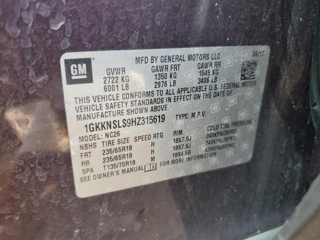 2017 GMC ACADIA SLE 1GKKNSLS9HZ315619