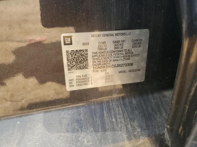 2018 CHEVROLET TAHOE K150 - 1GNSKBKC6JR273308