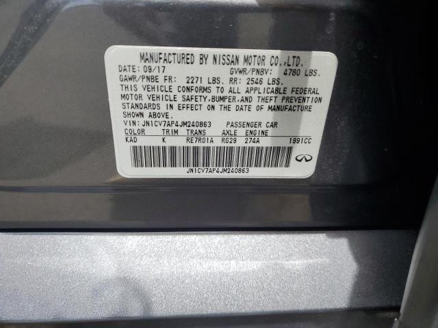 2018 INFINITI Q50 PURE - JN1CV7AP4JM240863