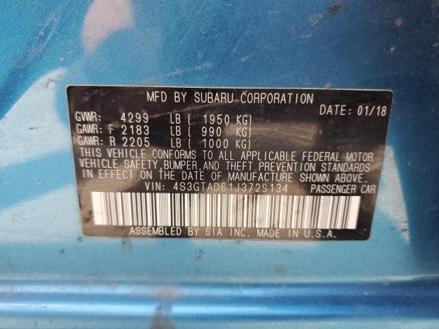 2018 SUBARU IMPREZA PR 4S3GTAD61J3729134
